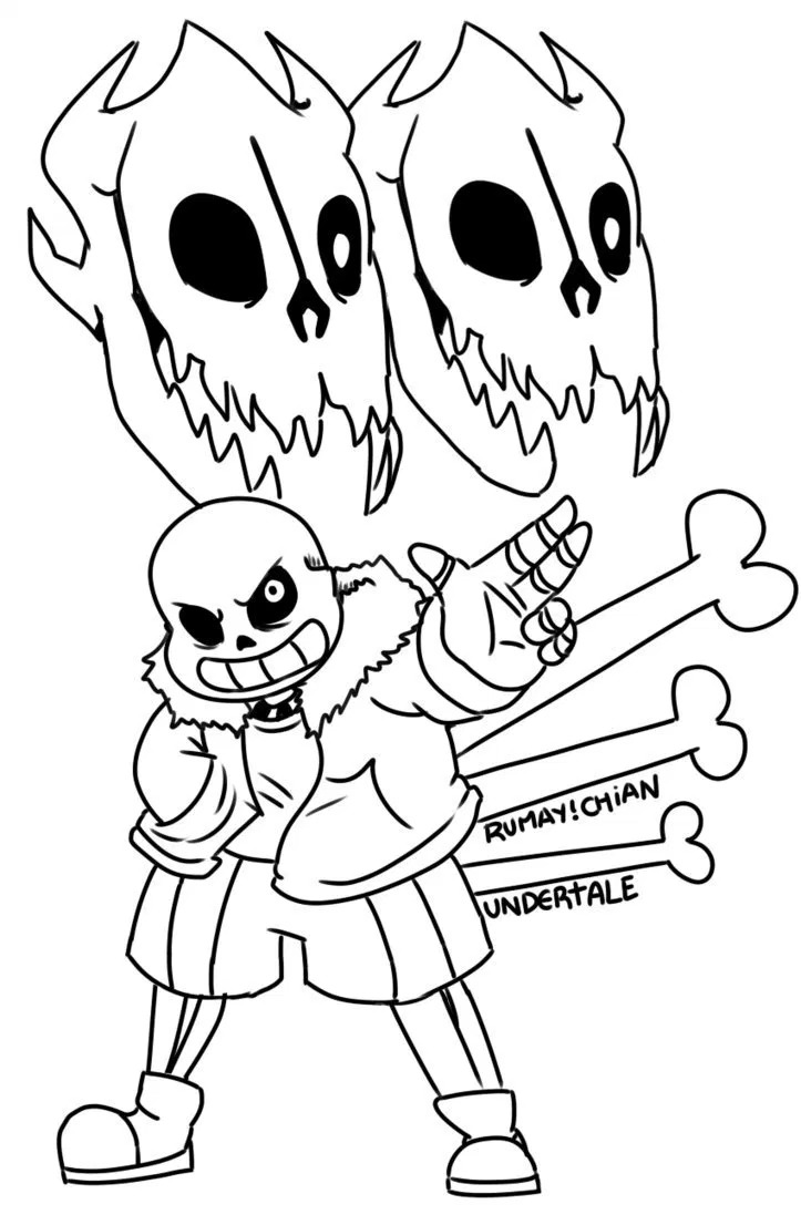 723x1106 Simplistic Sans Coloring Page Bad Time Pages Sketch