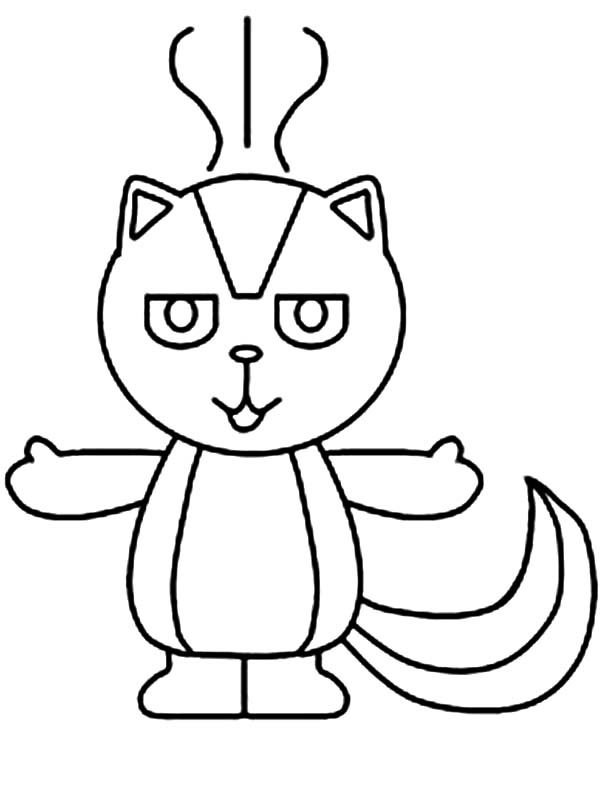 600x801 Skunk Smell Bad Coloring Page Color Luna