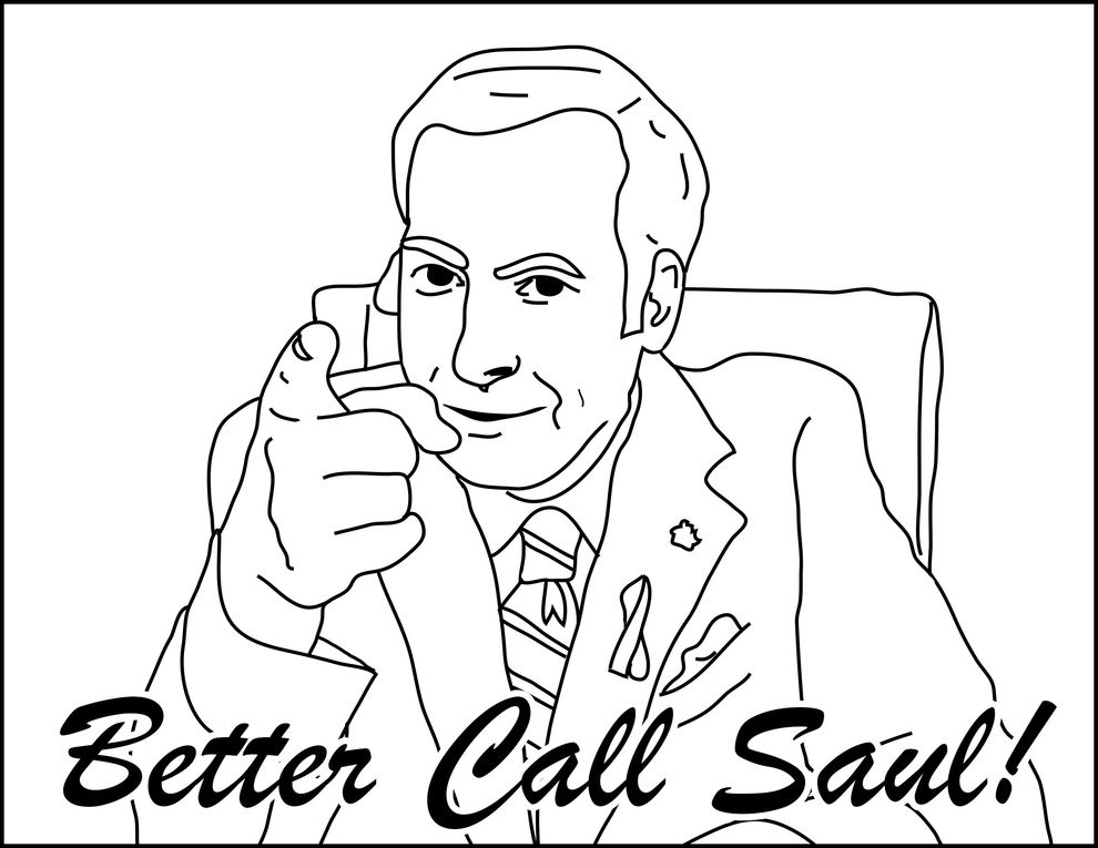 990x765 The Breaking Bad Coloring Book Saul Goodman, Coloring Books