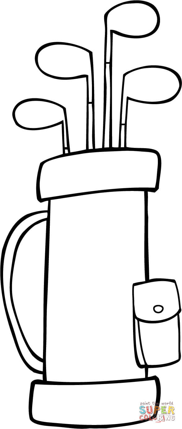 588x1384 Golf Bag Coloring Page Free Printable Pages Unusual Mosm