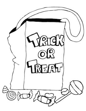 281x364 Trick Or Treat Bag Coloring Pa