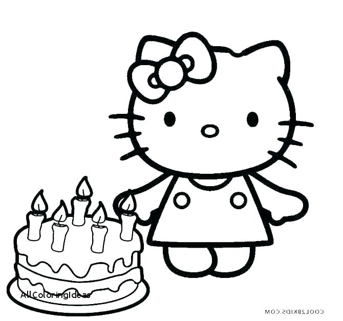 670x626 Coloring Pages Birthday Cake