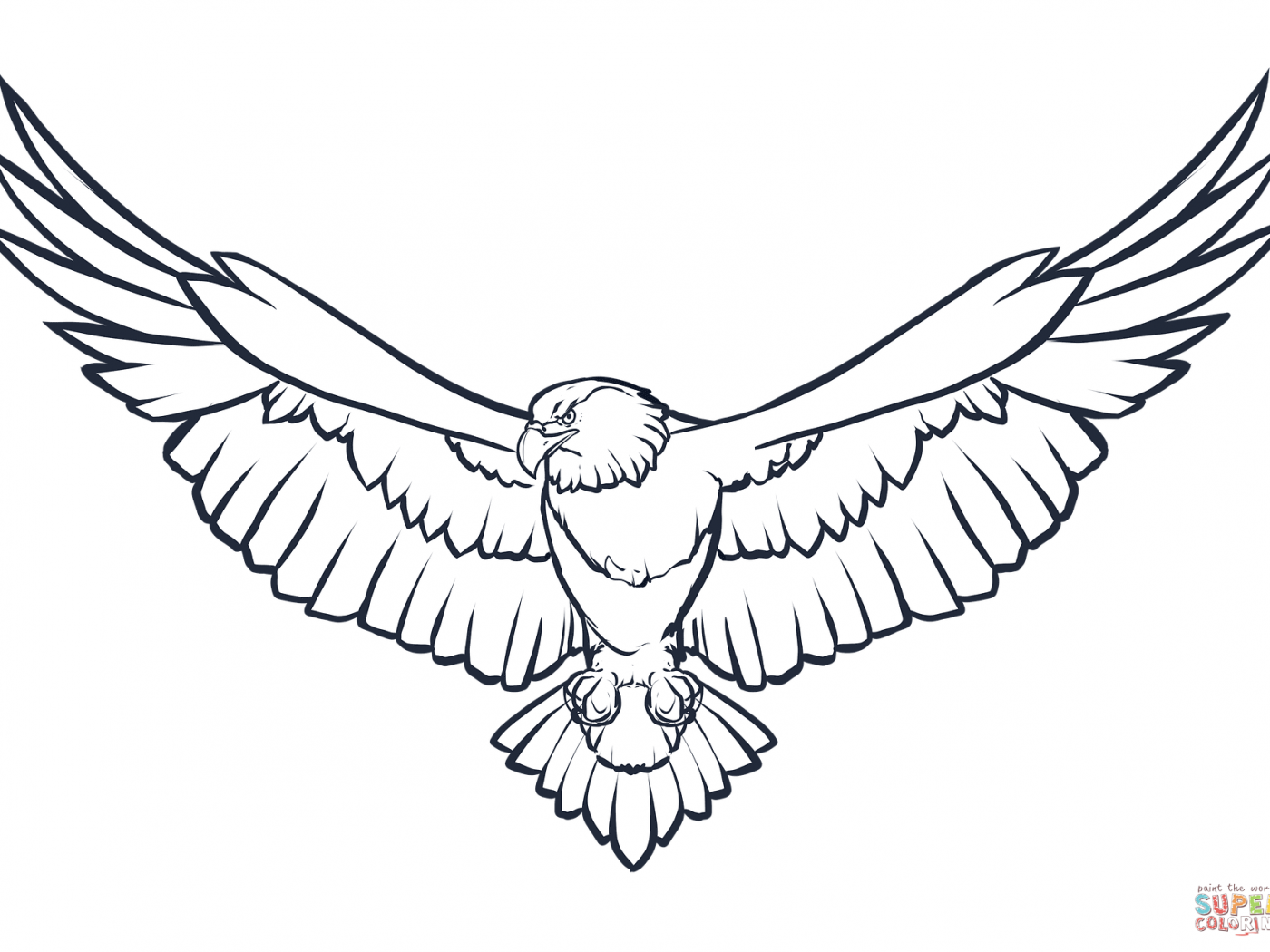 1400x1050 Free Eagle Head Coloring Page Realistic Printable Animals Mandala