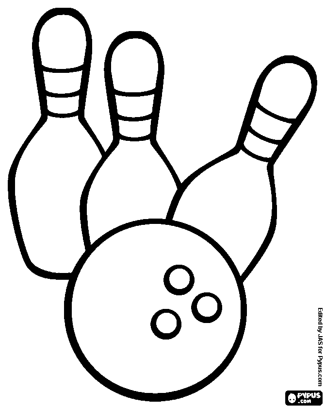 670x840 Bowling Coloring Pages