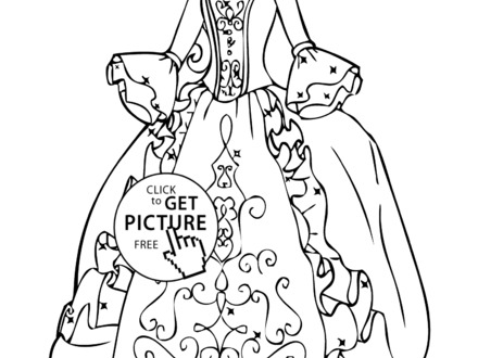 440x330 Dress Coloring Pages To Print, Dress Coloring Pages To Download