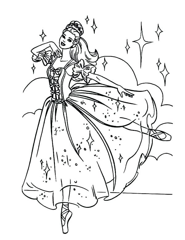600x776 Barbie Coloring Pages Printable Beautiful Barbie Ballerina