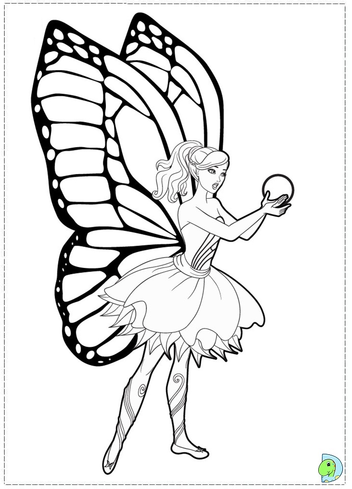 691x960 Barbie Mariposa And The Fairy Princess Coloring Page