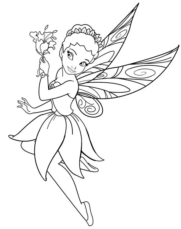 600x759 Fairy Pick A Flower Coloring Pages Batch Coloring