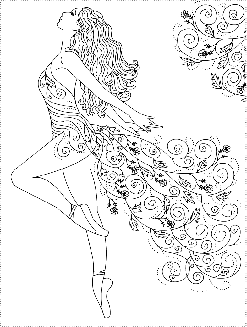 786x1040 Ballerina Coloring Pages