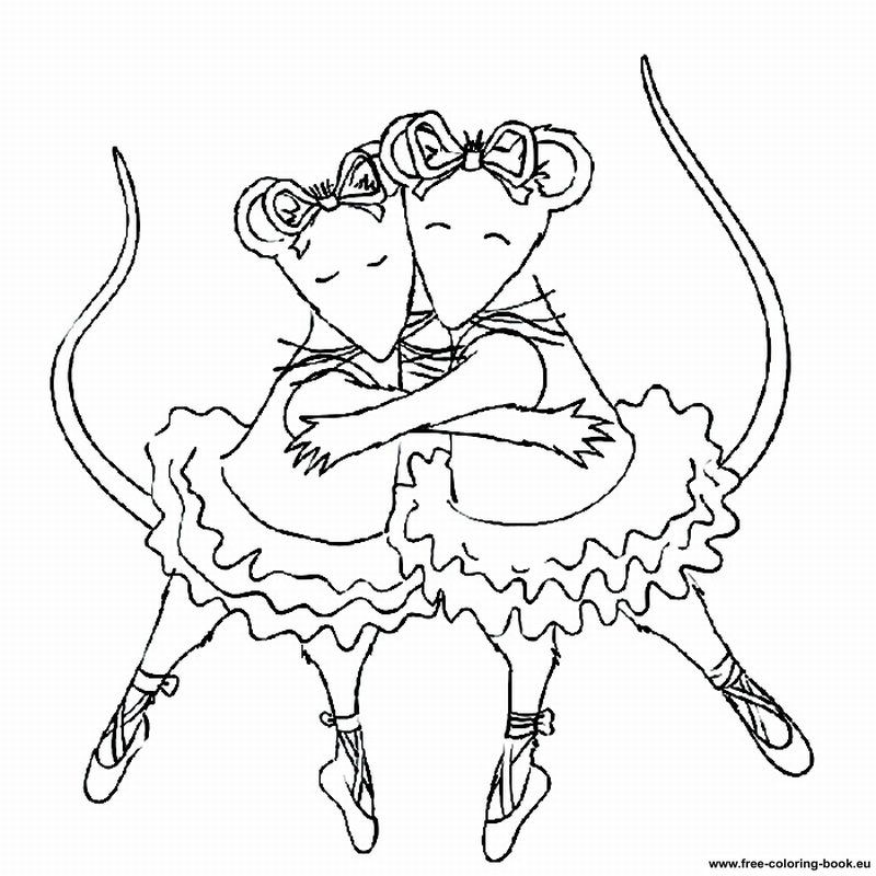 800x800 Coloring Pages Angelina Ballerina