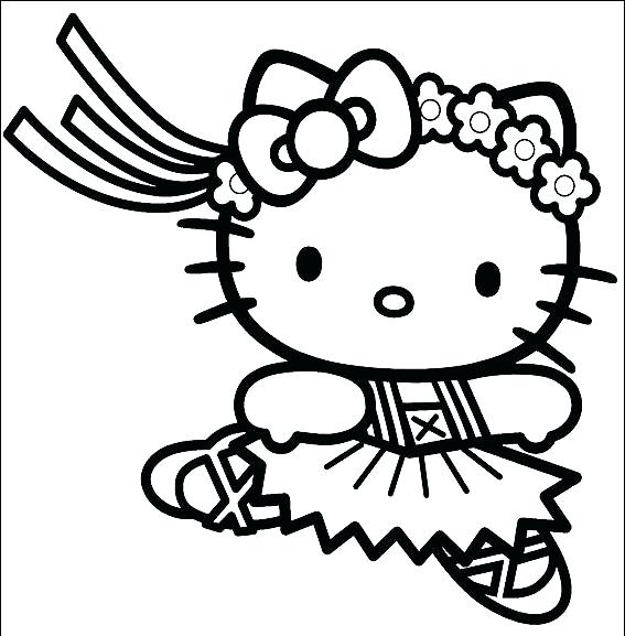 567x577 Free Ballerina Coloring Pages