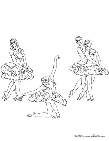 364x470 Ballet Dancers Final Position Coloring Pages