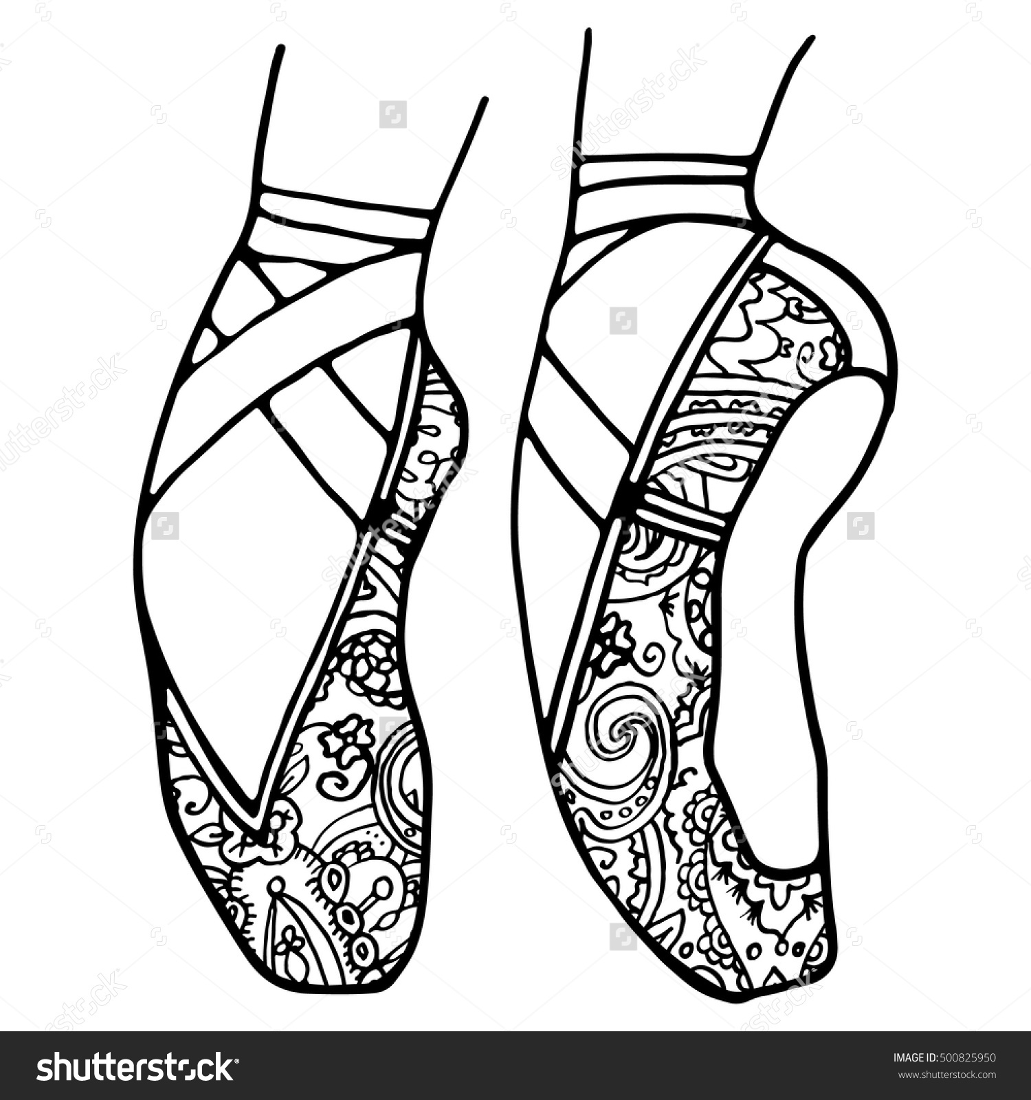 1500x1600 Expert Pointe Shoes Coloring Pages Shoe Drawin