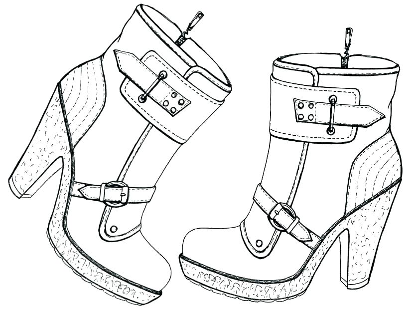 825x619 Shoes Coloring Pages