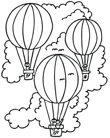 384x480 Balloons Coloring Pages To Print Professional