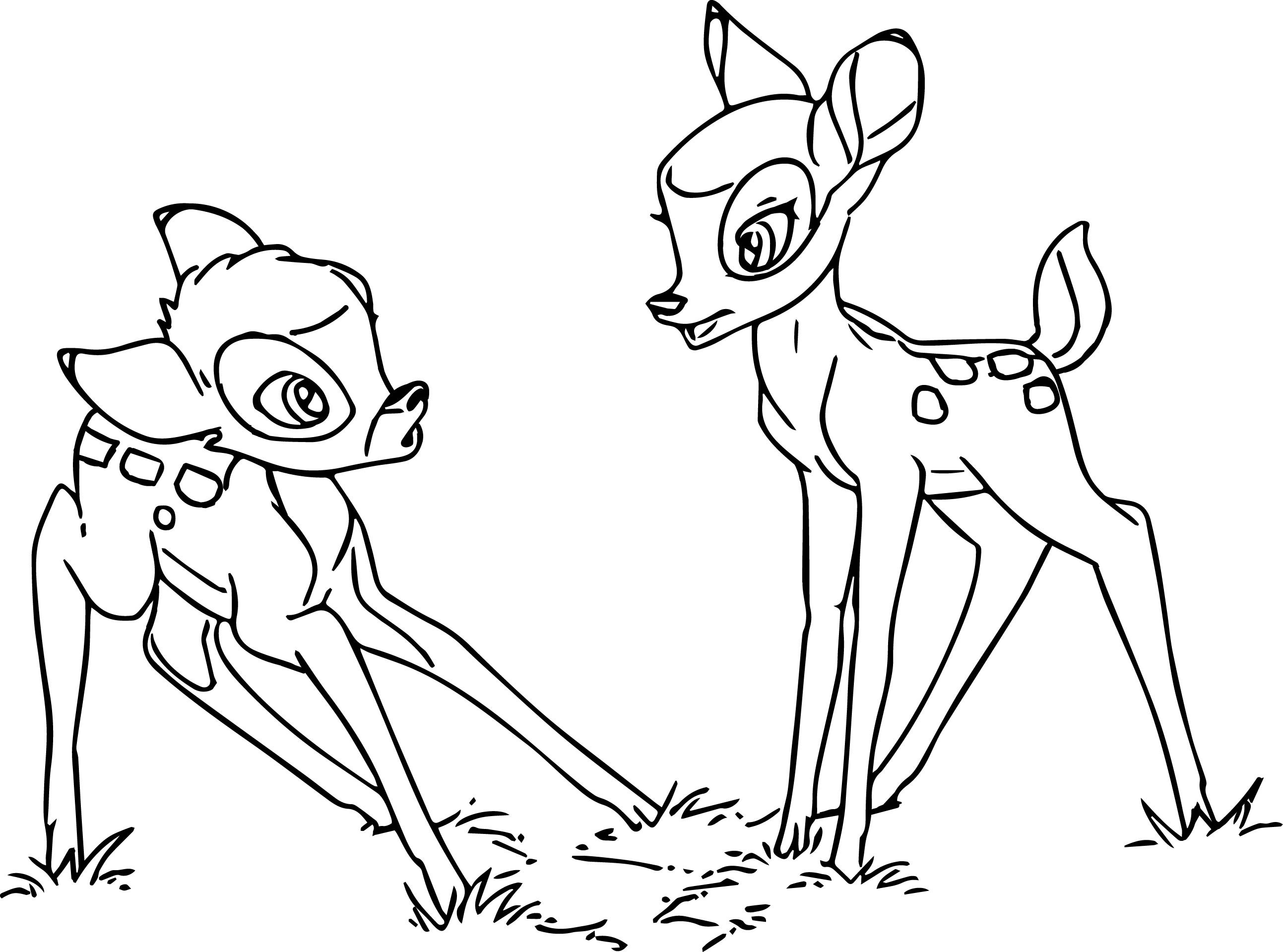 2586x1919 Bambi And Faline Coloring Pages Free Coloring For Kids
