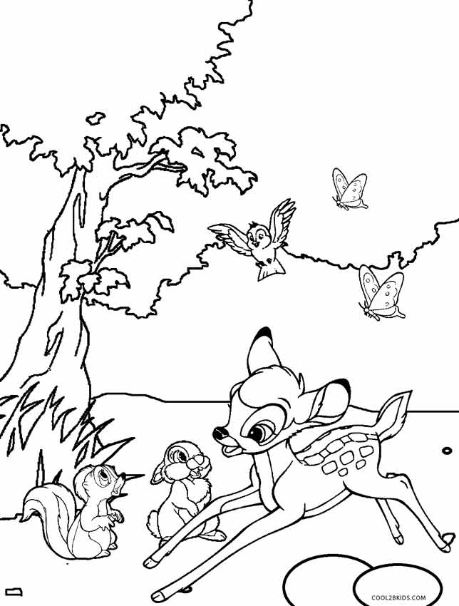 644x850 Printable Bambi Coloring Pages For Kids