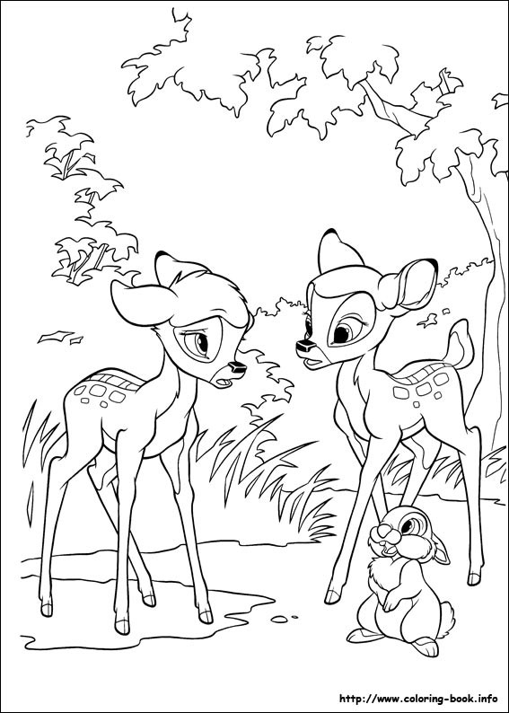 567x794 Bambi Coloring Pages On Coloring