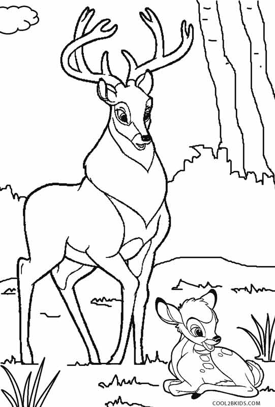 541x800 Bambi Coloring Pages