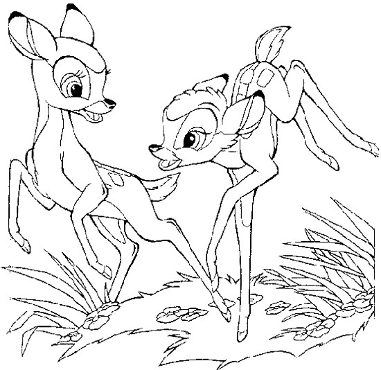550x534 Bambi Coloring Pages