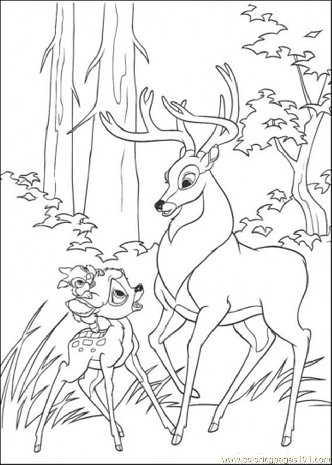 650x912 Bambi Thumper And Roe Coloring Page