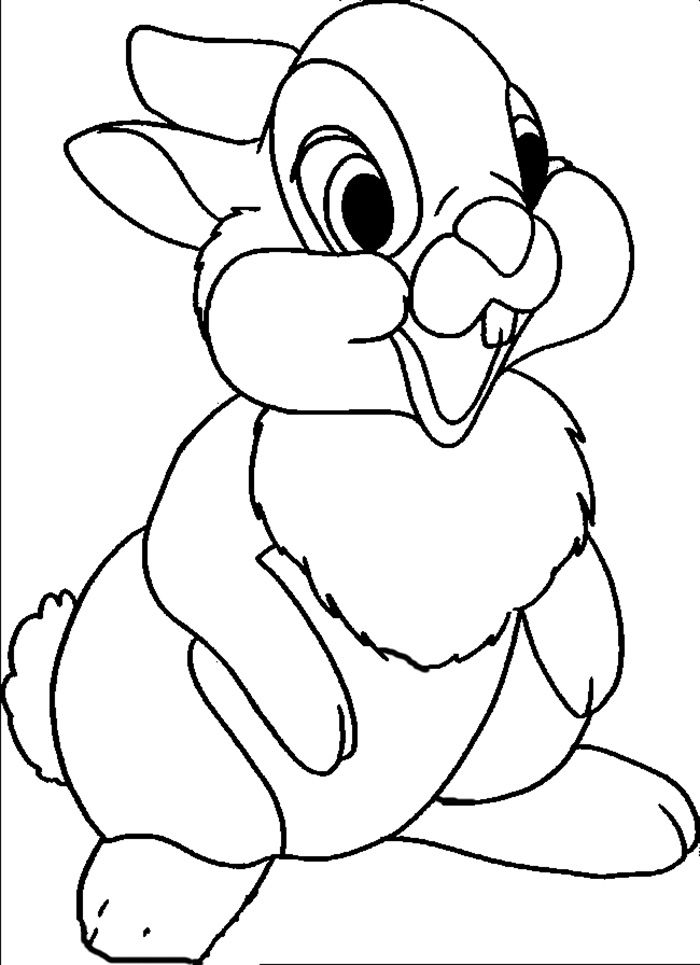 700x965 Bambi Thumper Funny And Cute Bambi Coloring Pages