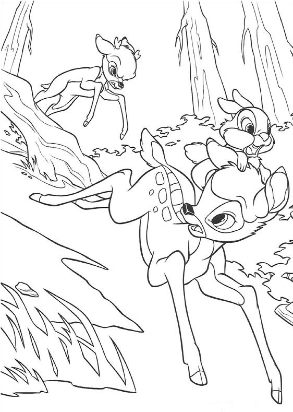 1024x1437 Bambi Coloring Pages