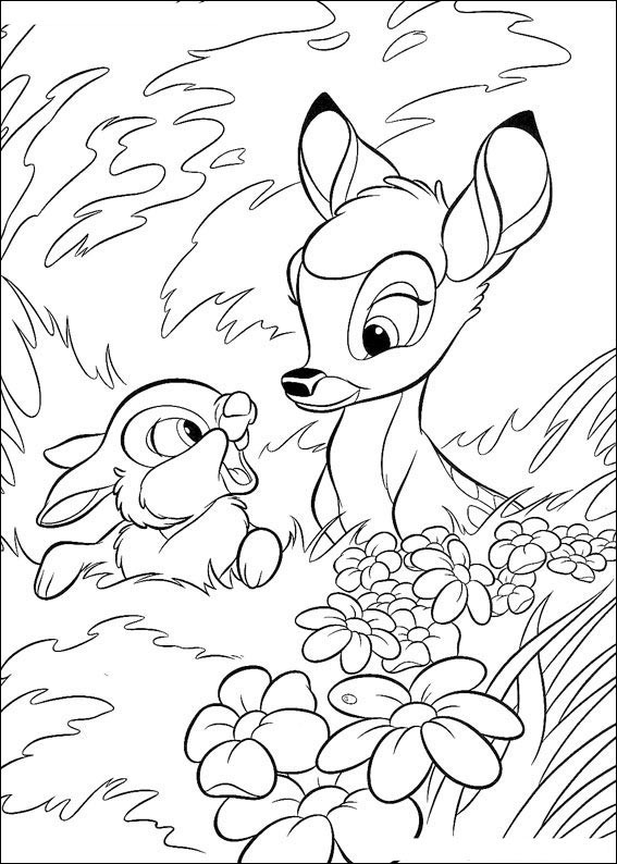 567x794 Bambi Colouring Page Coloring Coloring Books