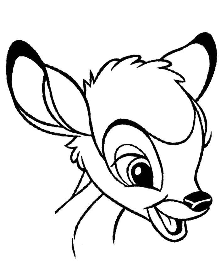 700x832 Face Bambi Coloring Page Coloring Pages