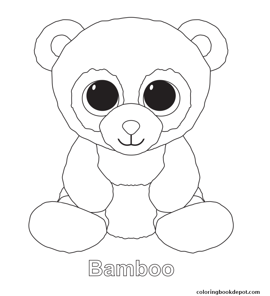 877x960 Bamboo Beanie Boo Coloring Pages
