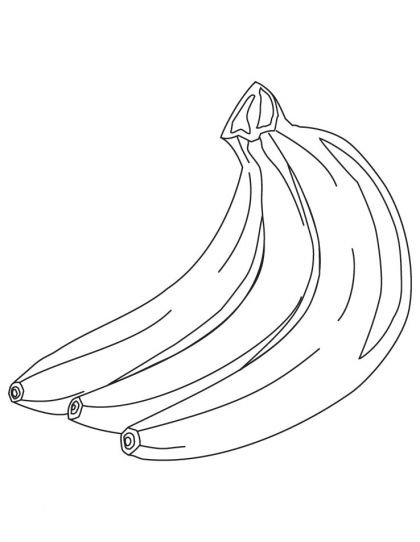 420x542 Banana Drawing For Kids Unique Three Banana Coloring Pages