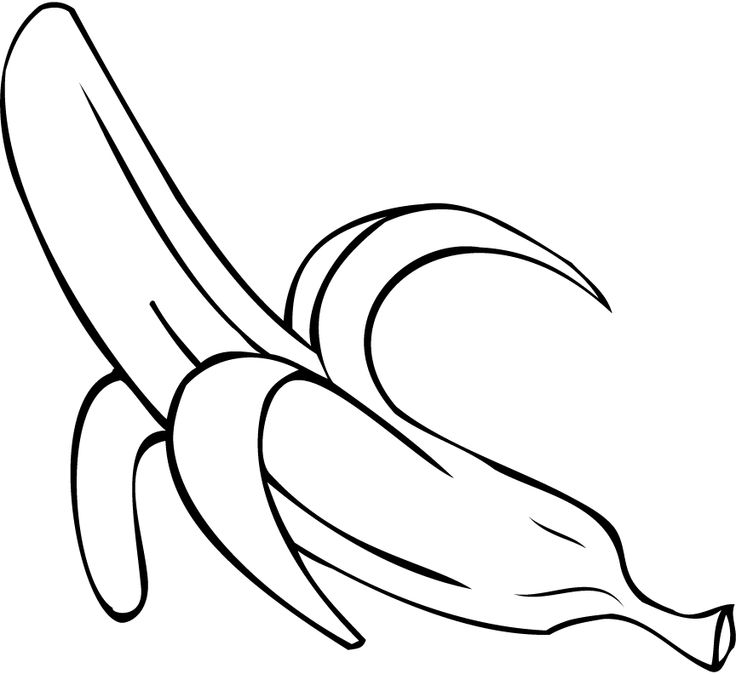 736x674 Banana Coloring Page Drawn Banana Coloring Page Pencil