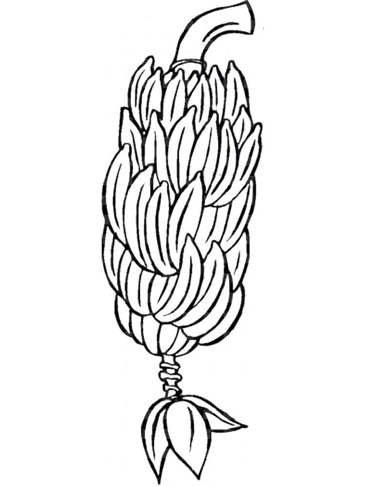 750x1000 Banana Coloring Pages Download And Print Banana Coloring Pages