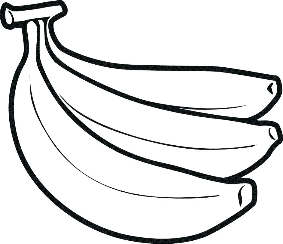 942x811 Banana Coloring Pages