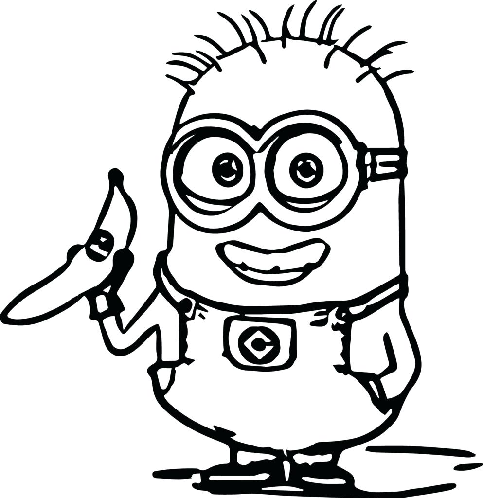 993x1024 Coloring Pages Banana Coloring Page Minions Pages With A Free