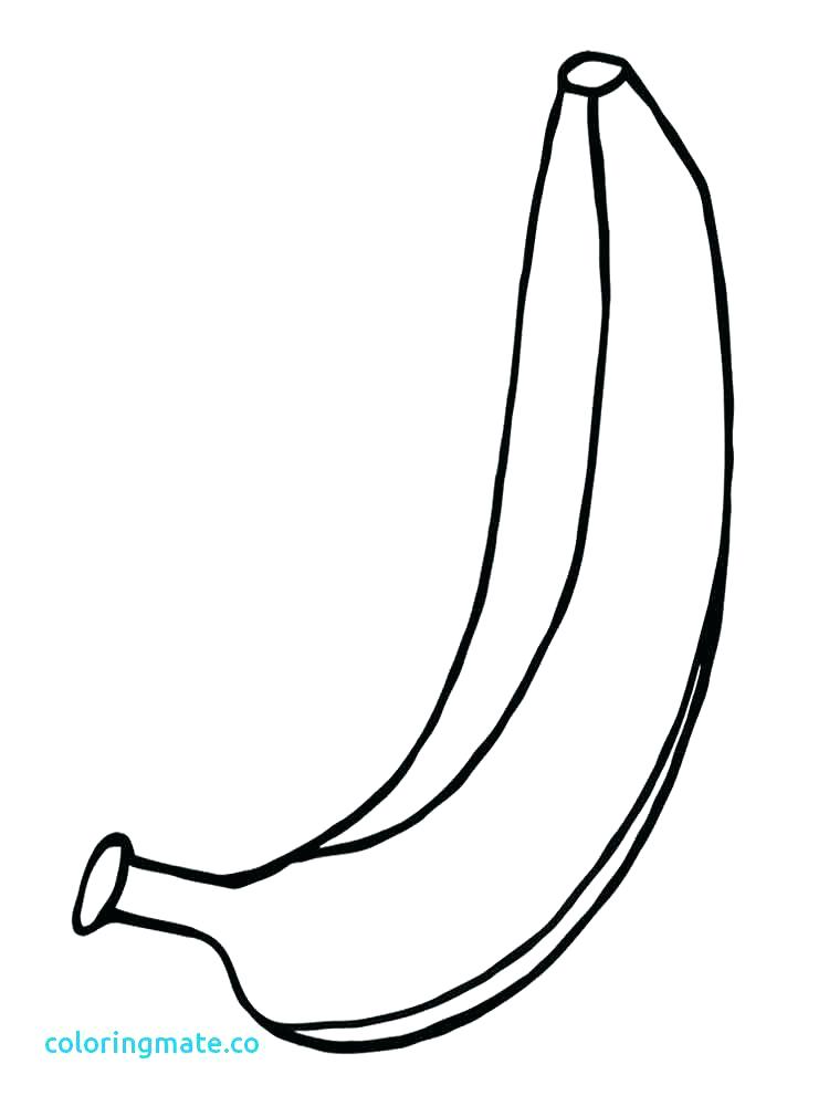 750x1000 Banana Coloring Page Detail Printable Banana Coloring Pages