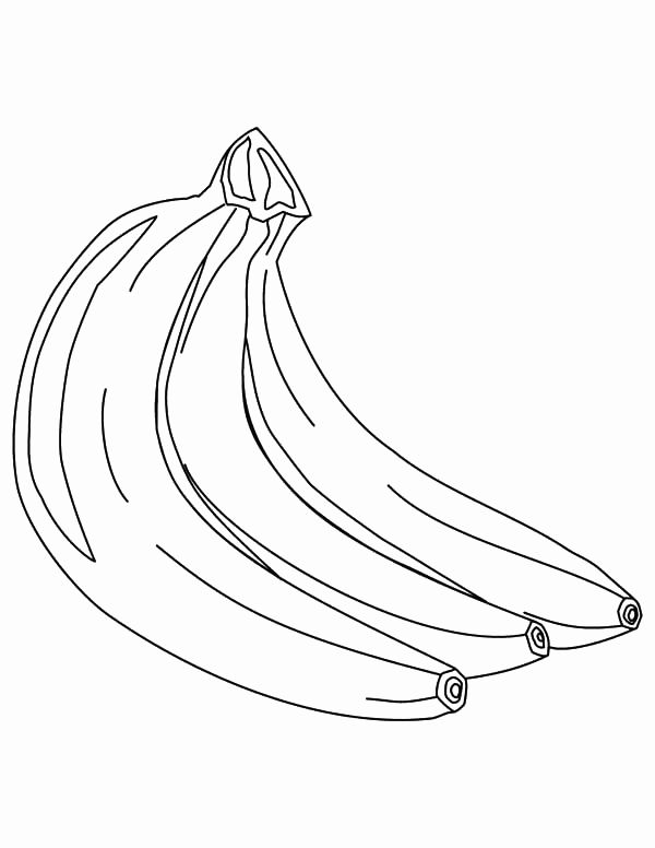 600x776 Banana Tree Coloring Page Pictures Banana Coloring Pages