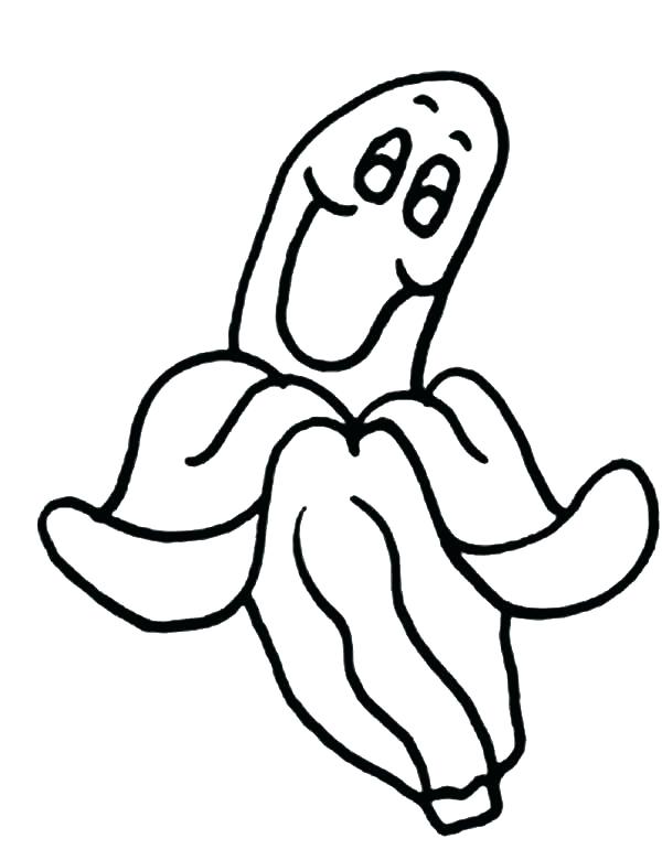 600x780 Banana Coloring Pages