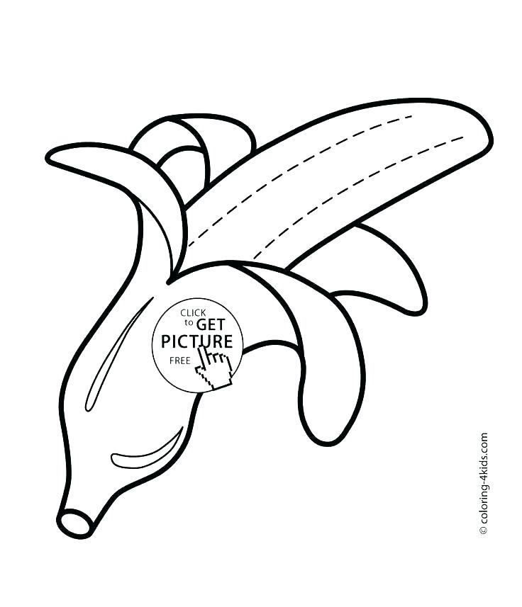 736x857 Banana Coloring Pages