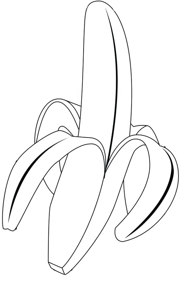 600x980 Banana Coloring Page Banana Tree Coloring Page