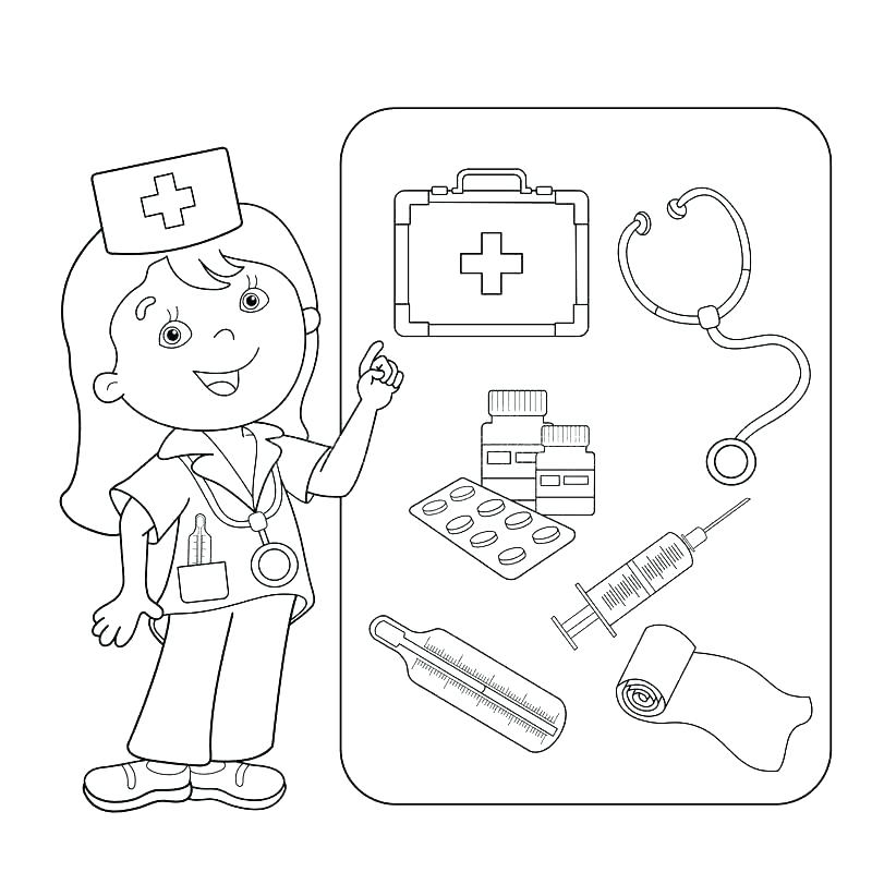 800x800 Medical Coloring Pages Medical Coloring Pages First Aid Coloring