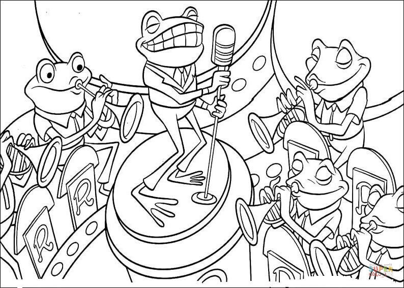 794x567 Band Of Frogs Coloring Page Free Printable Pages On Little