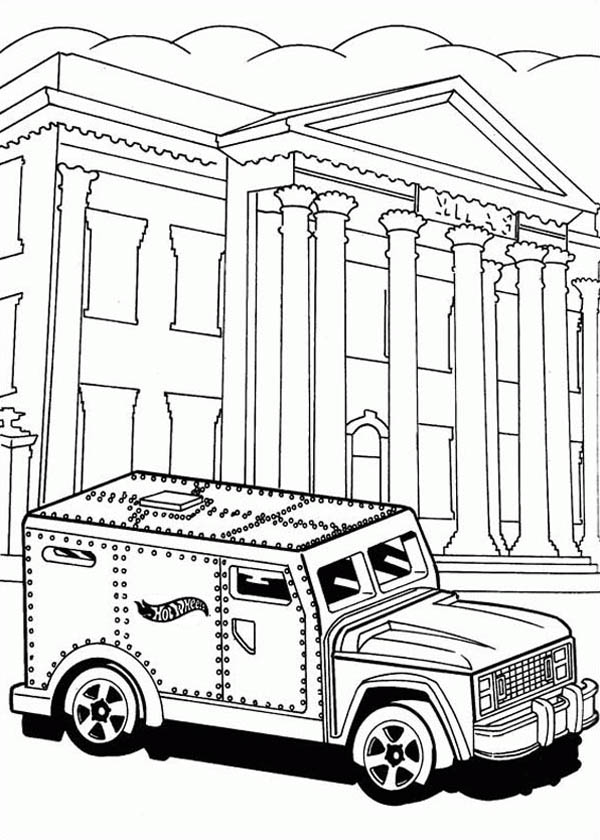 600x840 Hot Wheels Steel Car For Bank Coloring Page