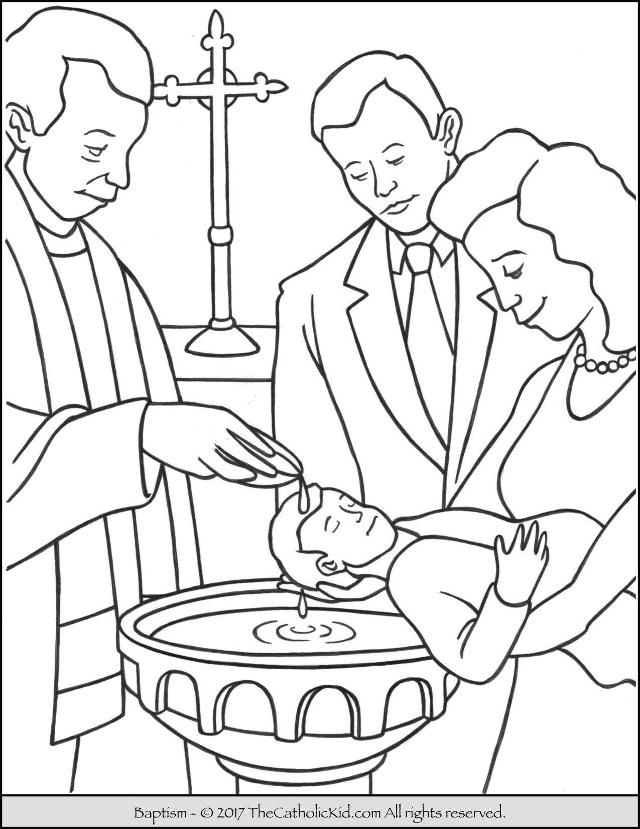 1275x1650 Sacrament Of Baptism Coloring Page