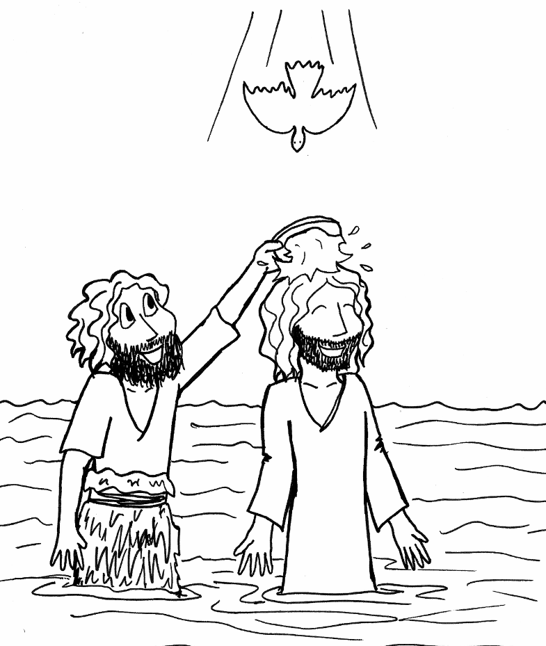 785x929 Jesus Baptism Coloring Pages Gorgeous Baptism