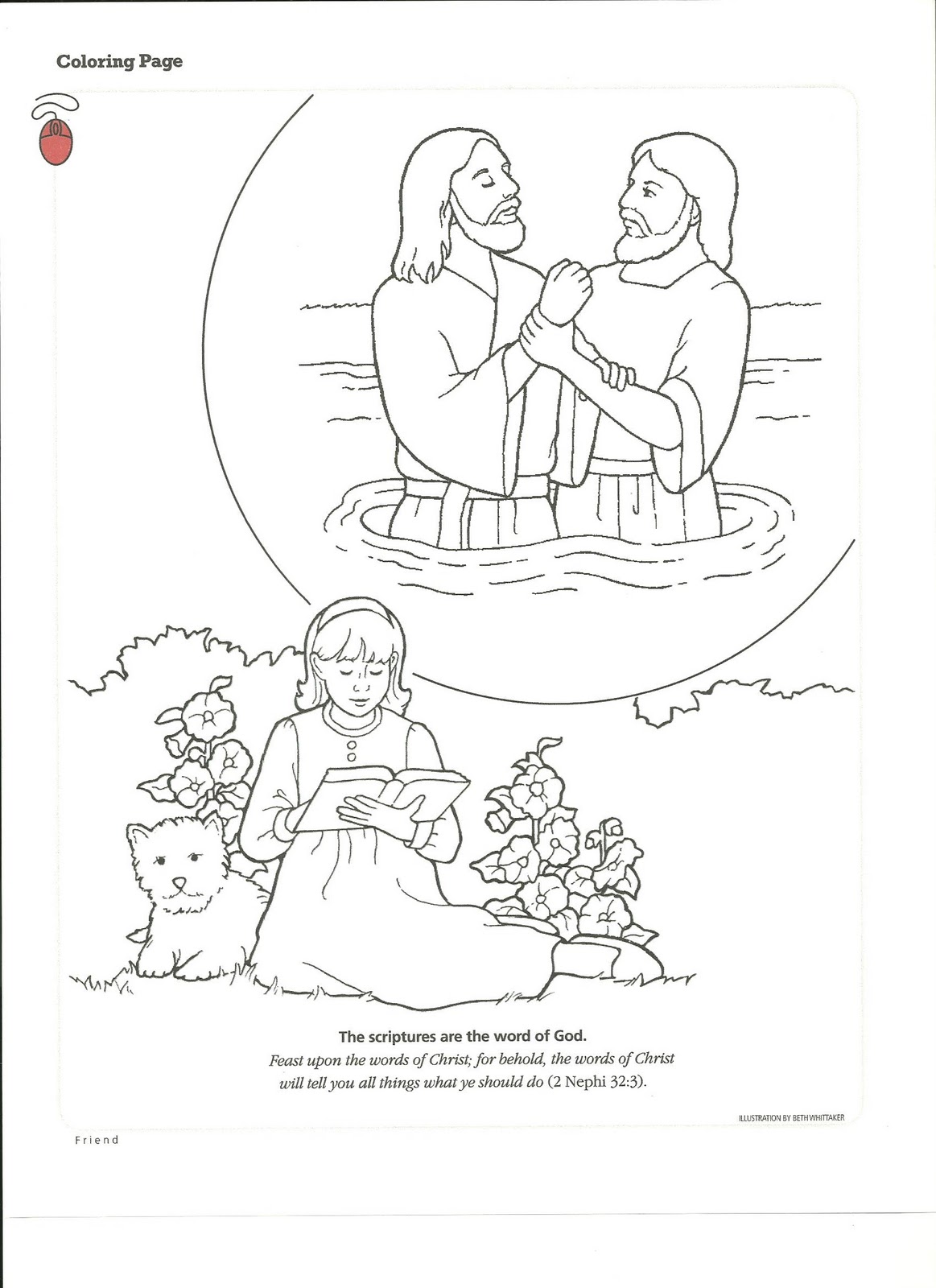 1163x1600 Baptism Coloring Page Jesus Pages Sunday School To Print Lds