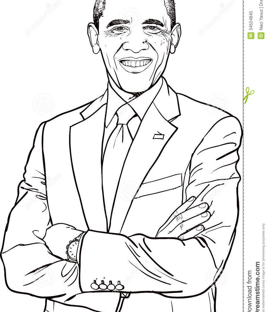 929x1080 Barack Obama Coloring Page Printable