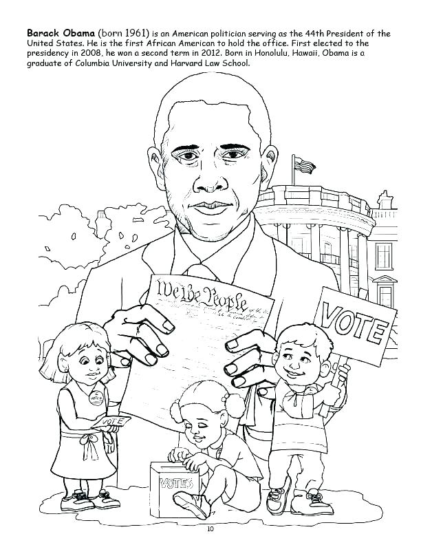 612x792 Obama Coloring Page Coloring Pages Black History Month Coloring