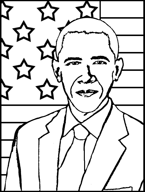 600x794 Printable Barack Obama Coloring Pages