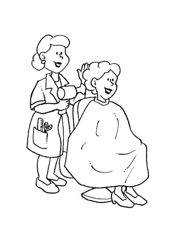 600x800 Hairdresser Coloring Pages